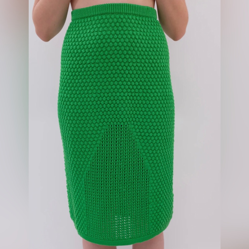 Green Knit Pencil Skirt - Brand: